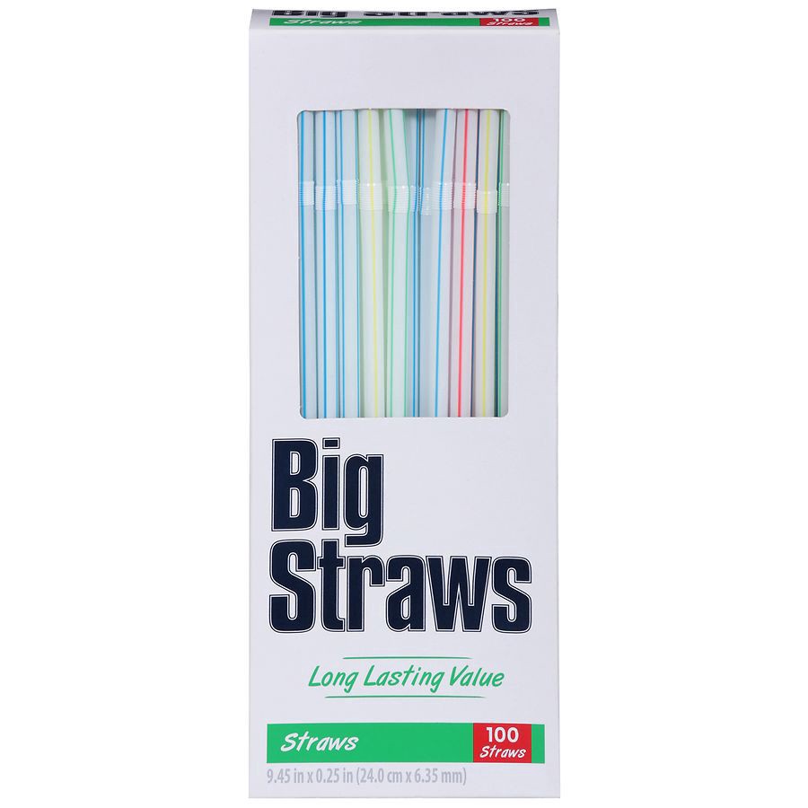 slide 1 of 5, Walgreens Long Lasting Value Straws, 100 ct