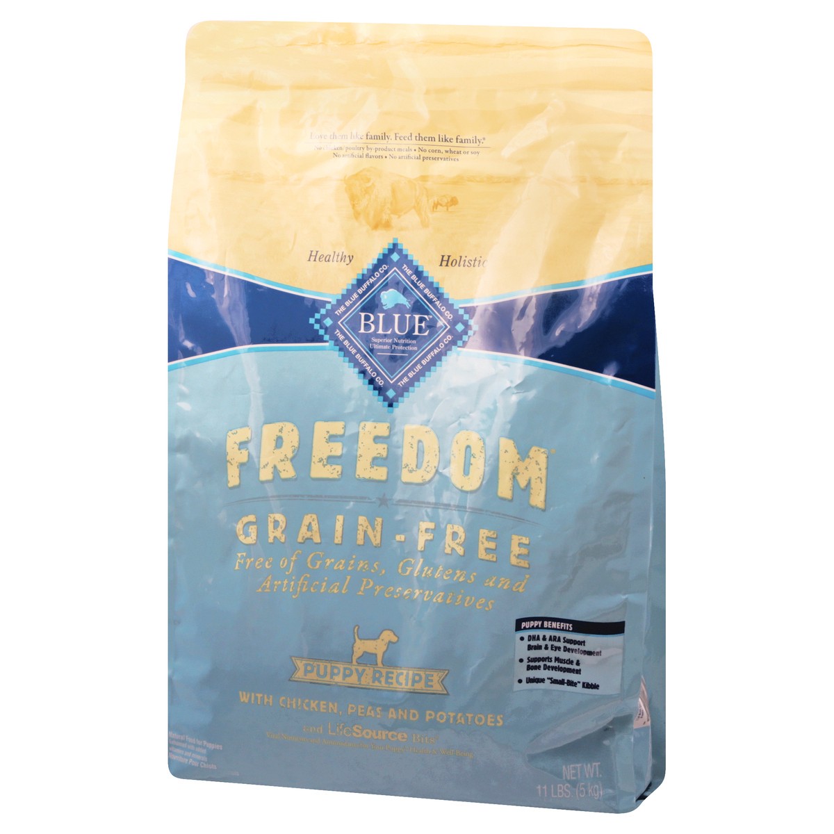 slide 4 of 9, Blue Buffalo Blue Freedom Grain-Free Puppy Chicken Recipe Dry Dog Food, 11 lb