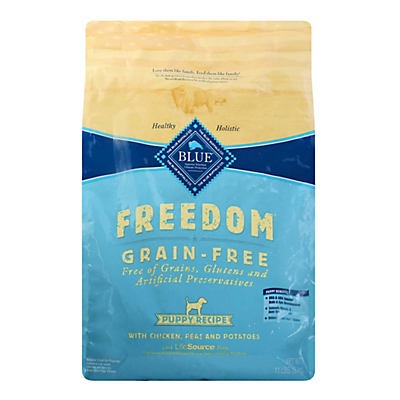 slide 1 of 1, Blue Buffalo Freedom Grain-Free Puppy Recipe with Chicken, Peas, and Potatoes, 11 lb