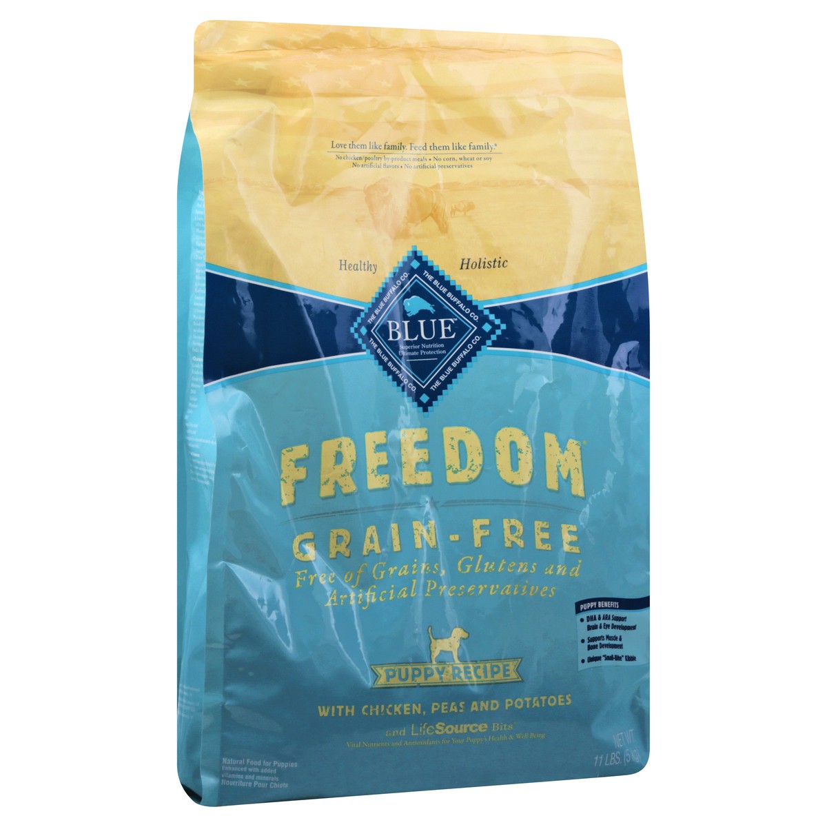 slide 6 of 9, Blue Buffalo Blue Freedom Grain-Free Puppy Chicken Recipe Dry Dog Food, 11 lb