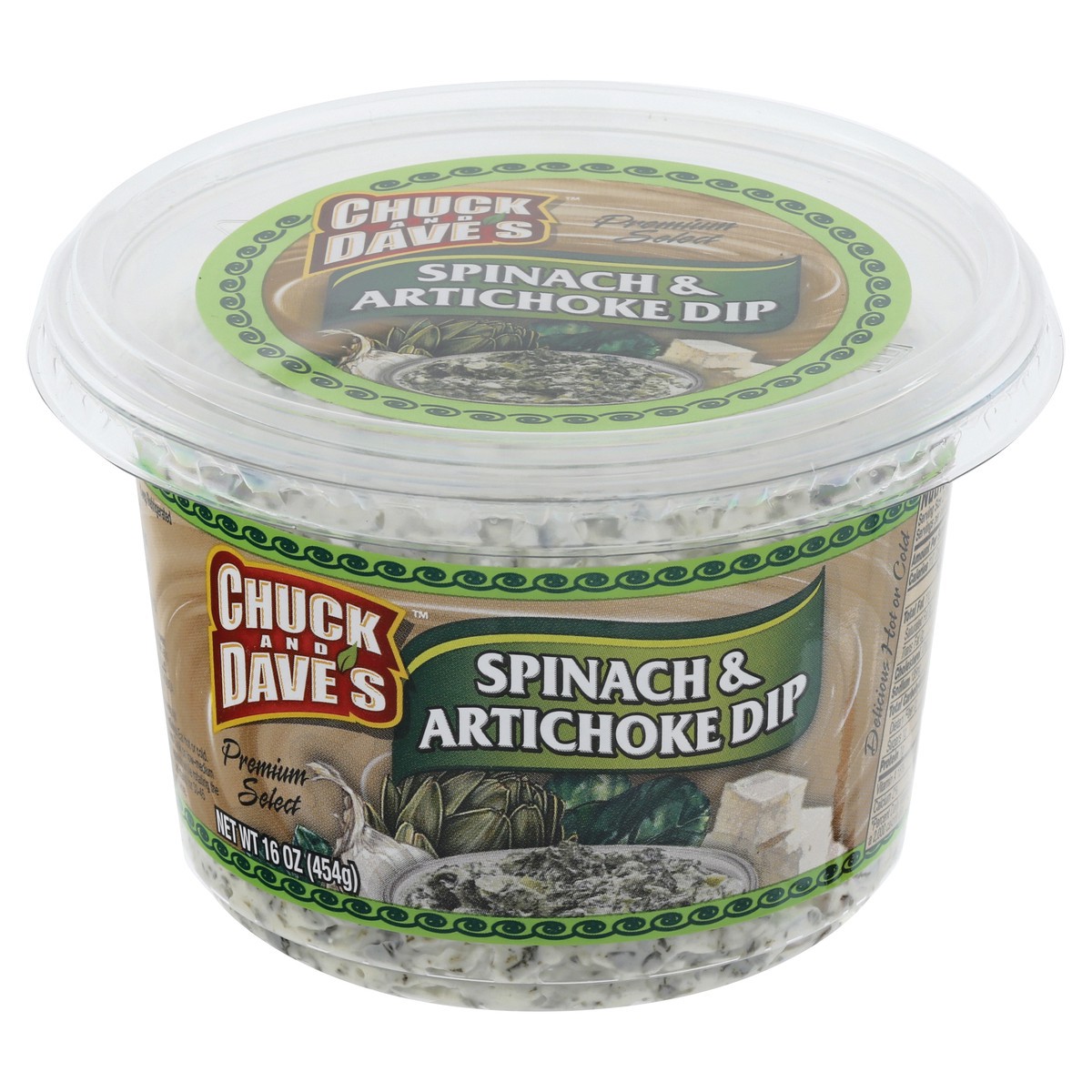 slide 6 of 13, Chuck & Daves Chuck And Daves Spinach Artichoke Dip, 16 oz