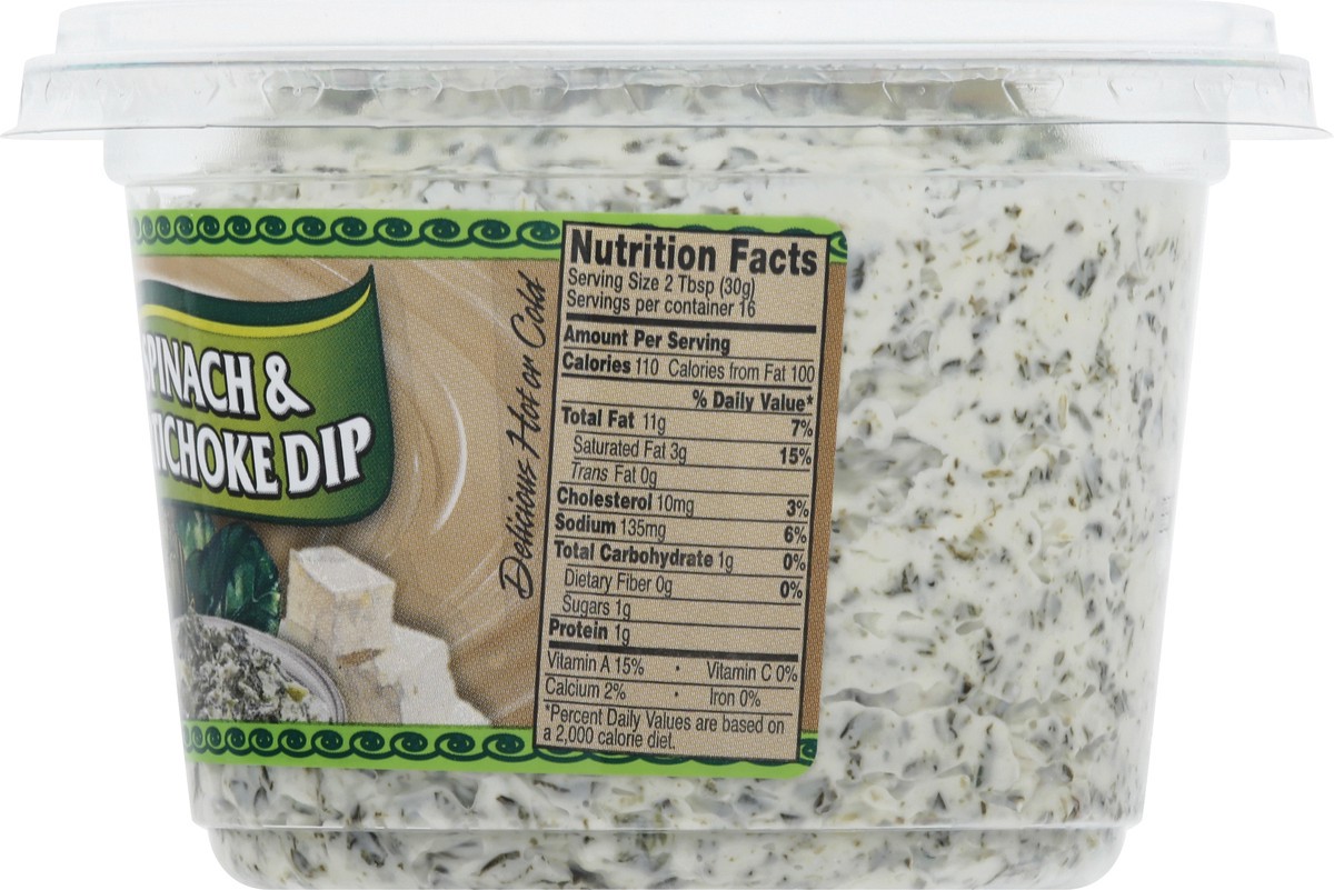 slide 9 of 13, Chuck & Daves Chuck And Daves Spinach Artichoke Dip, 16 oz