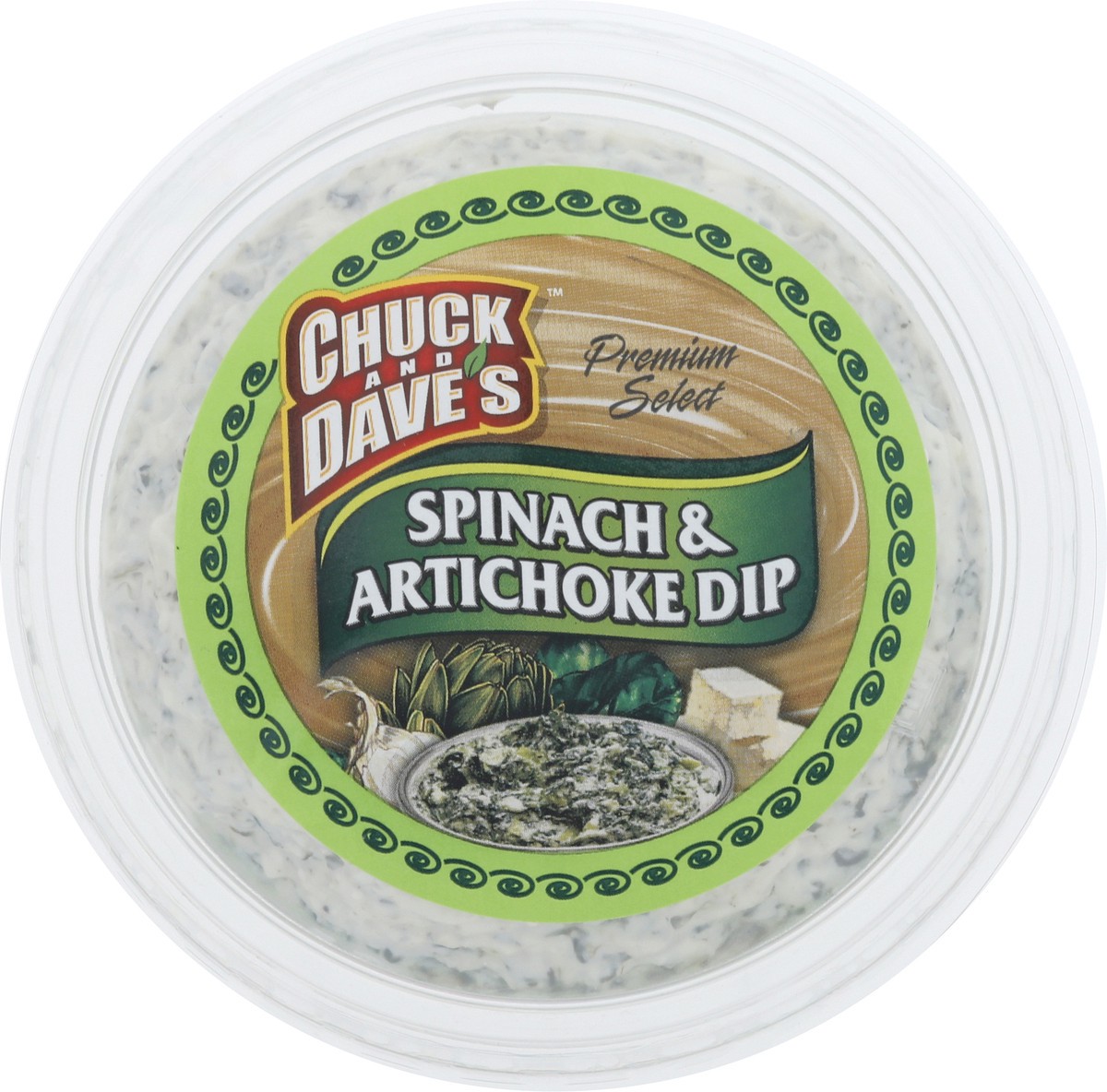 slide 10 of 13, Chuck & Daves Chuck And Daves Spinach Artichoke Dip, 16 oz