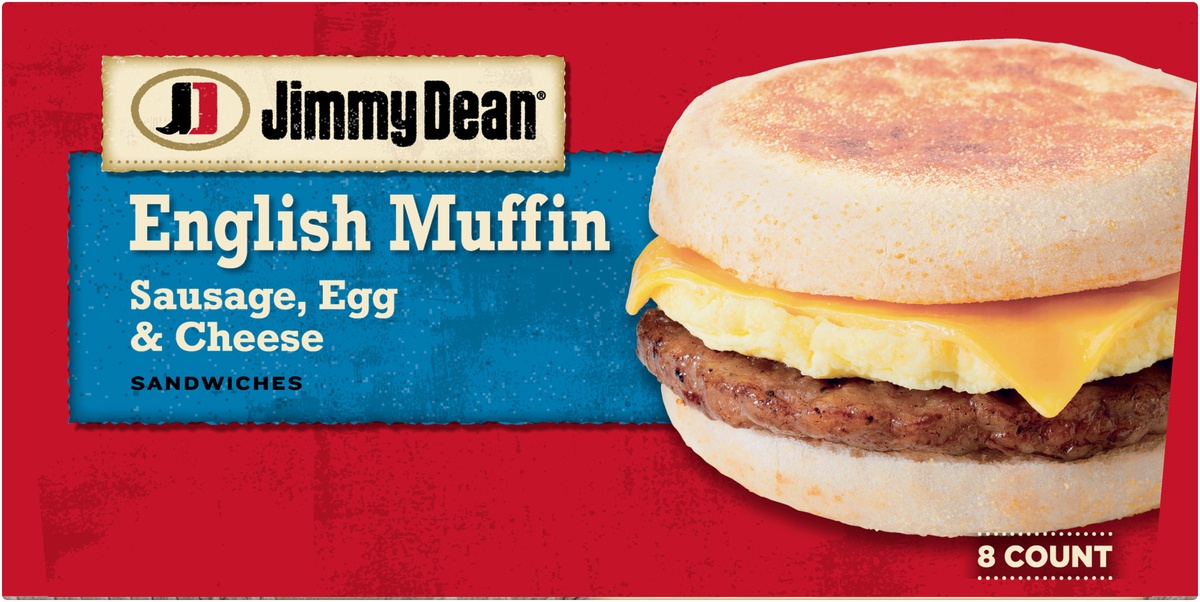 slide 7 of 9, Jimmy Dean Sausage, Egg & Cheese English Muffin Sandwiches, 8 ct; 36.8 oz