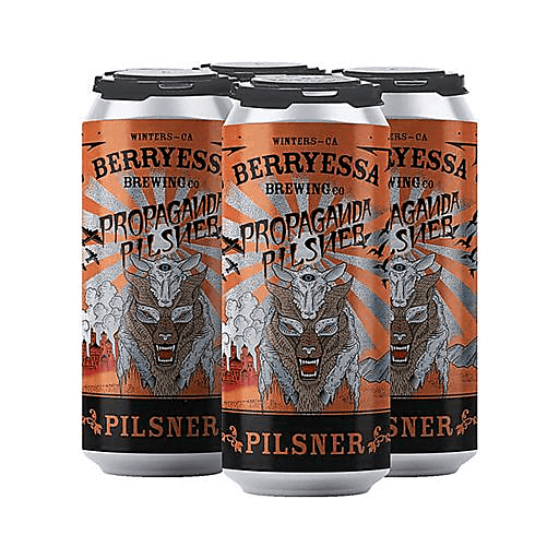 slide 1 of 1, Berryessa Brewing Co. Propaganda Pilsner, 4 ct; 16 oz
