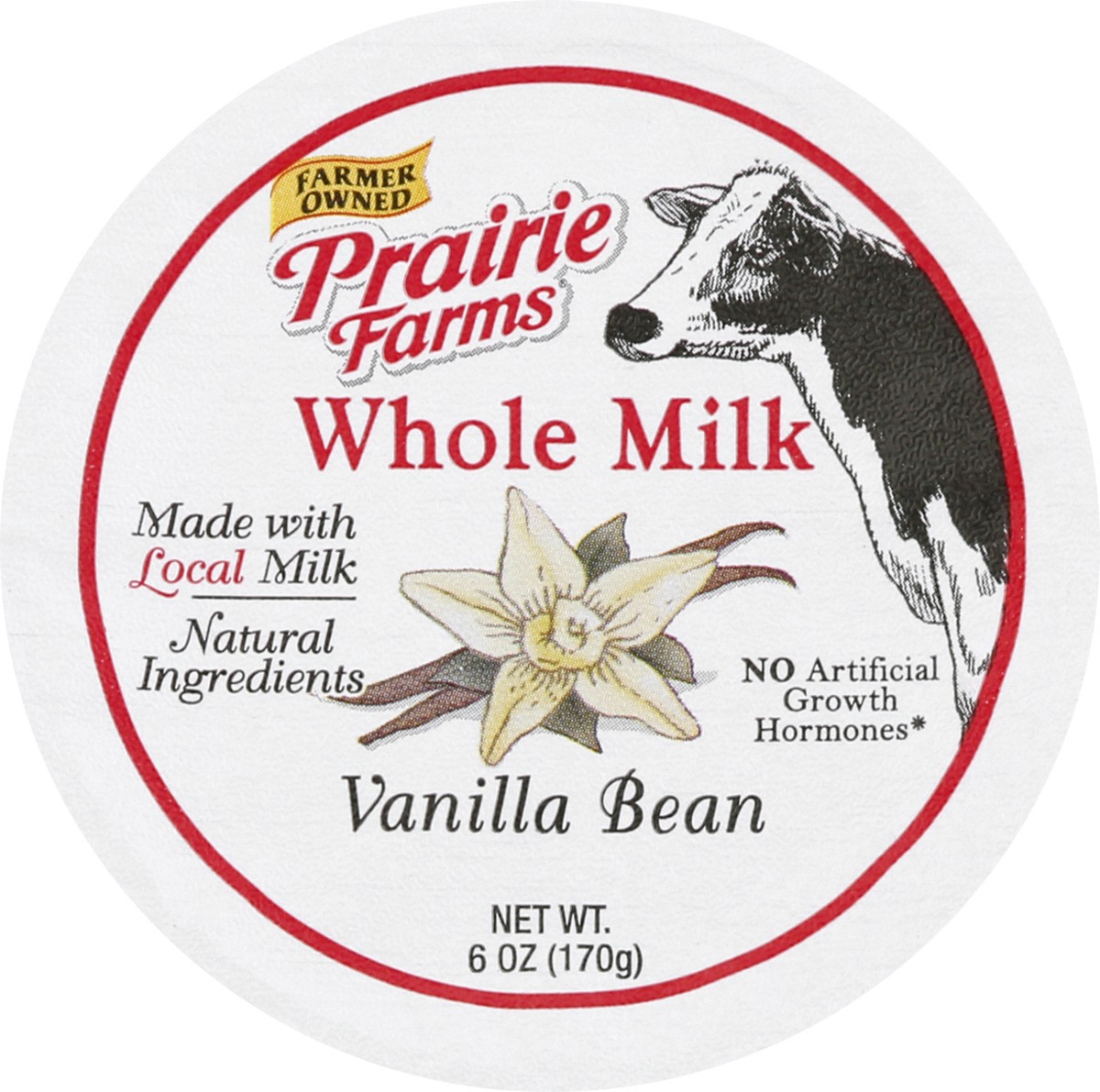 slide 6 of 10, Prairie Farms Whole Milk Yogurt Vanilla Bean, 6 oz