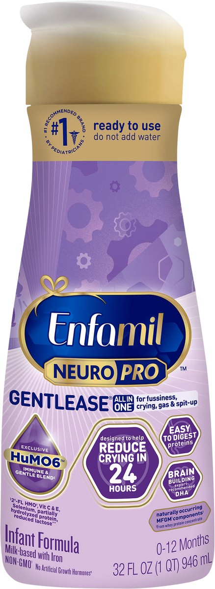 slide 8 of 8, Enfamil NeuroPro Gentlease Liquid Baby Formula 32 Fl Oz, 32 fl oz