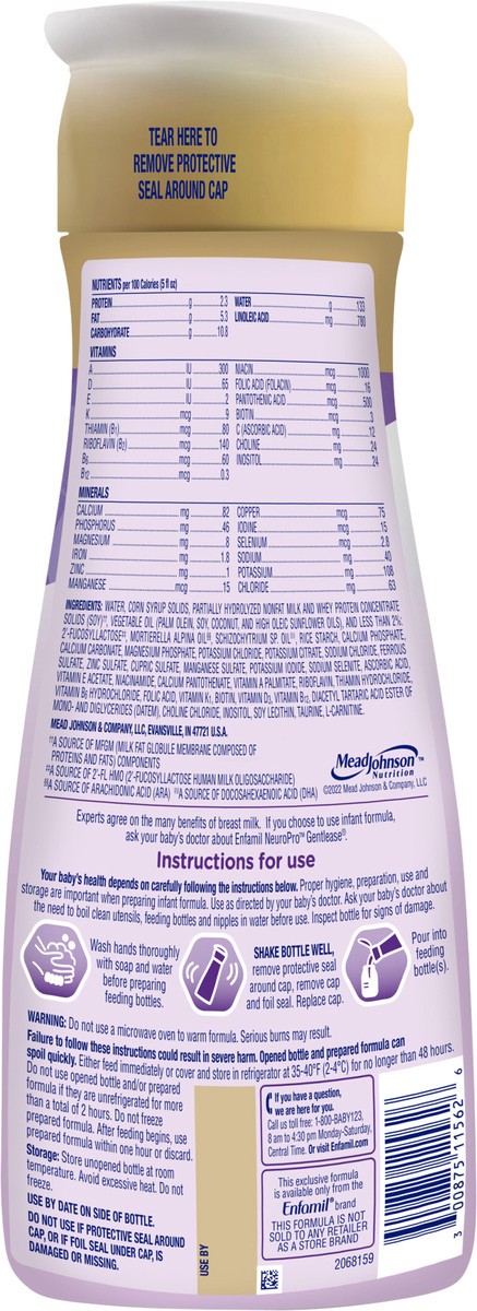 slide 7 of 8, Enfamil NeuroPro Gentlease Liquid Baby Formula 32 Fl Oz, 32 fl oz