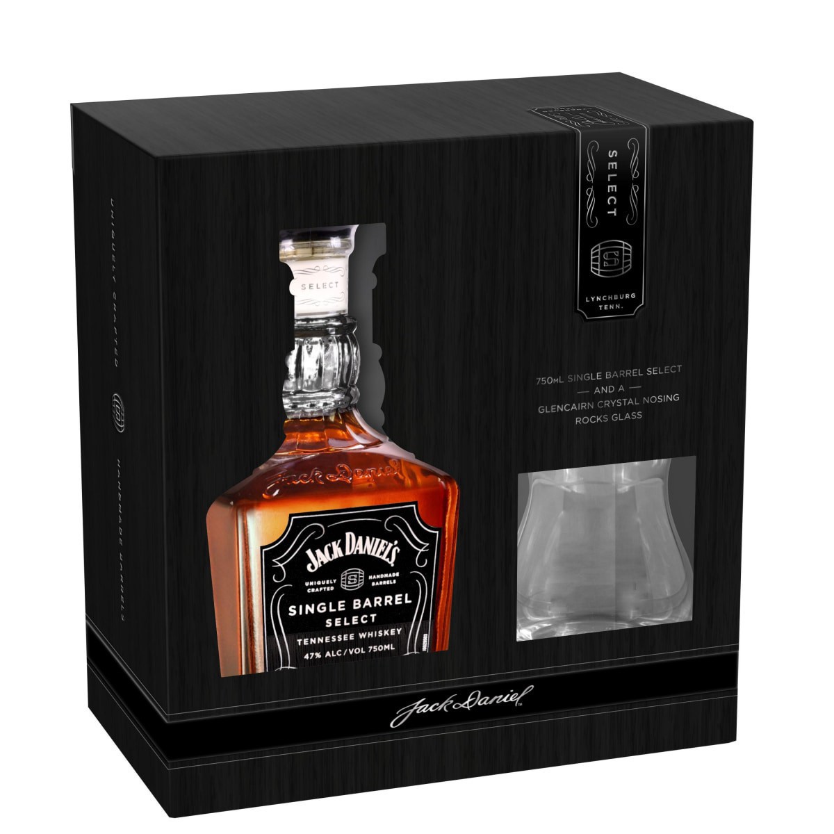 slide 1 of 1, Jack Daniel's Single Barrel With 2 Glasses, 1 set