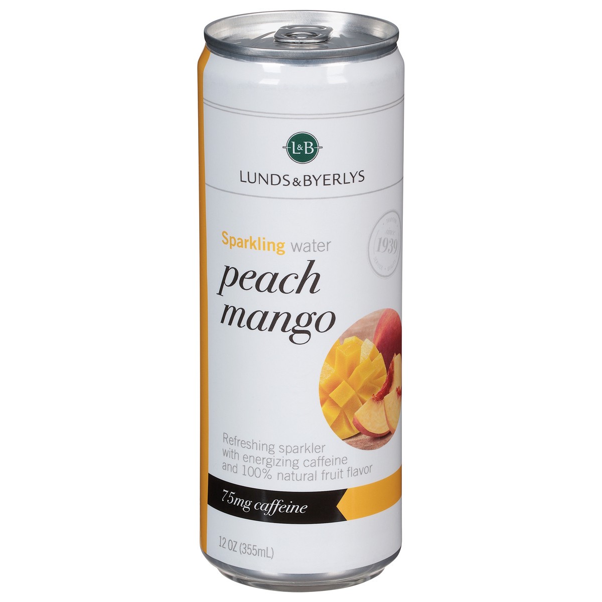 slide 9 of 11, Lunds & Byerlys Peach Mango Sparkling Water 12 oz, 12 oz