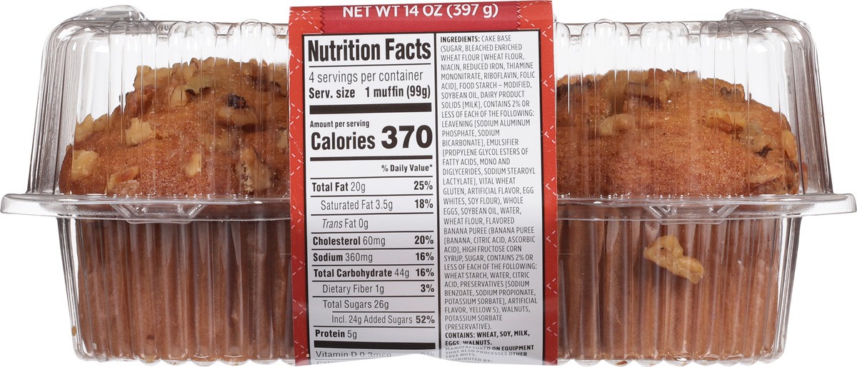 slide 6 of 14, First Street Fs/Gs Banana Nut Muffins, 14 oz