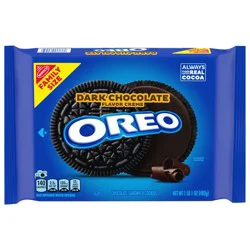 OREO Dark Chocolate Creme Chocolate Sandwich Cookies, Family Size, 17 oz