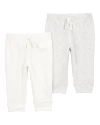 Carter's Baby 2-Pack Pull-On Pants - Ivory, 6M