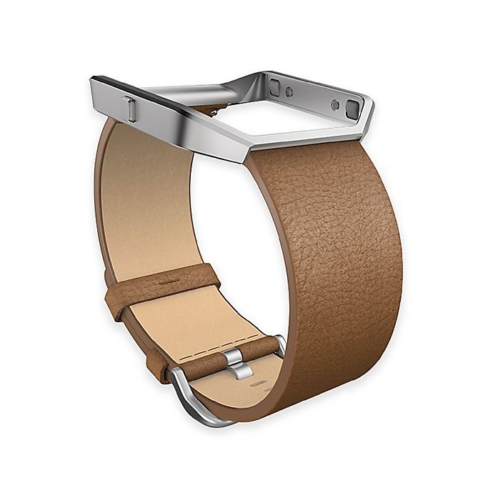 slide 1 of 2, Fitbit Blaze Small Leather Accessory Band - Camel, 1 ct