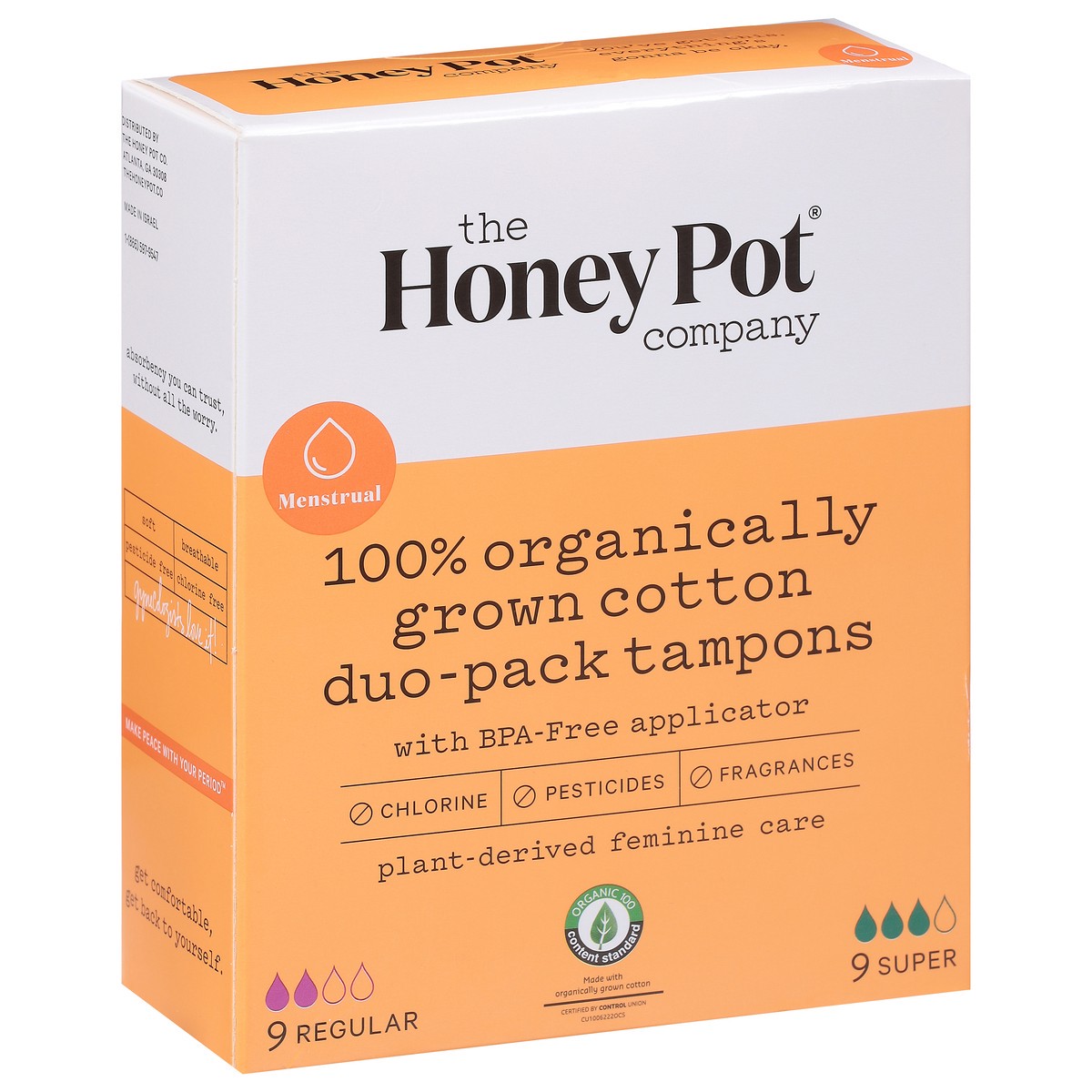 slide 5 of 9, The Honey Pot Company Regular/Super Tampons Duo-Pack 18 ea, 18 ct