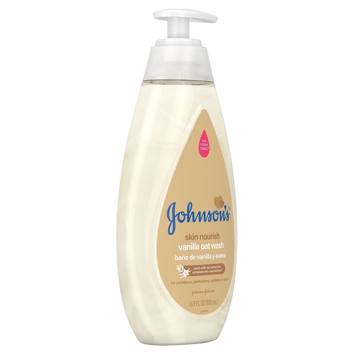 slide 2 of 6, Johnson's Skin Nourishing Baby Wash With Vanilla & Oat Extract, Hypoallergenic & Tear Free Baby Wash, 16.9 fl. oz, 16.9 fl oz