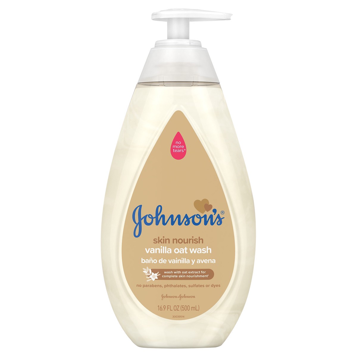 slide 4 of 6, Johnson's Skin Nourishing Baby Wash With Vanilla & Oat Extract, Hypoallergenic & Tear Free Baby Wash, 16.9 fl. oz, 16.9 fl oz