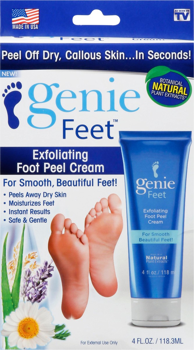 slide 2 of 11, Genie Feet Exfoliating Foot Peel Cream 4 fl oz, 4 fl oz