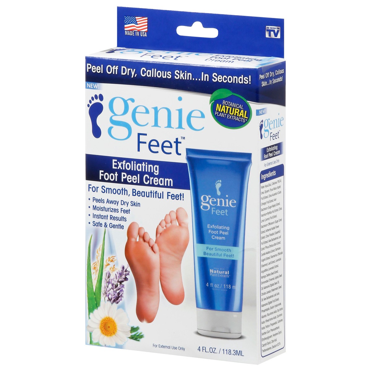 slide 3 of 11, Genie Feet Exfoliating Foot Peel Cream 4 fl oz, 4 fl oz