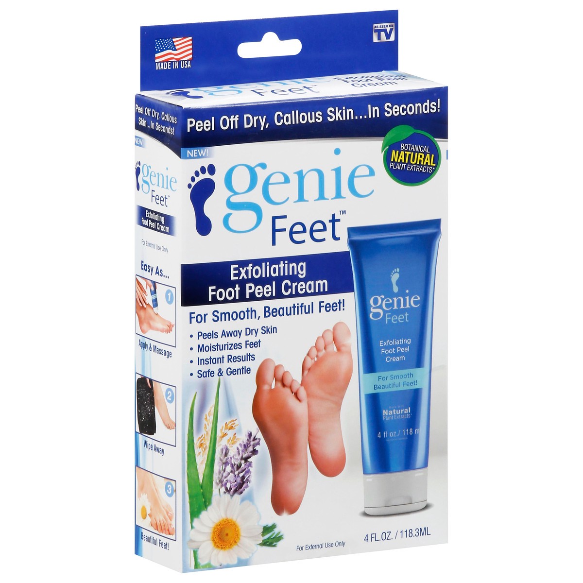 slide 6 of 11, Genie Feet Exfoliating Foot Peel Cream 4 fl oz, 4 fl oz