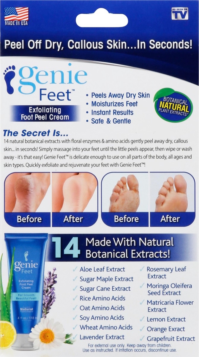 slide 8 of 11, Genie Feet Exfoliating Foot Peel Cream 4 fl oz, 4 fl oz