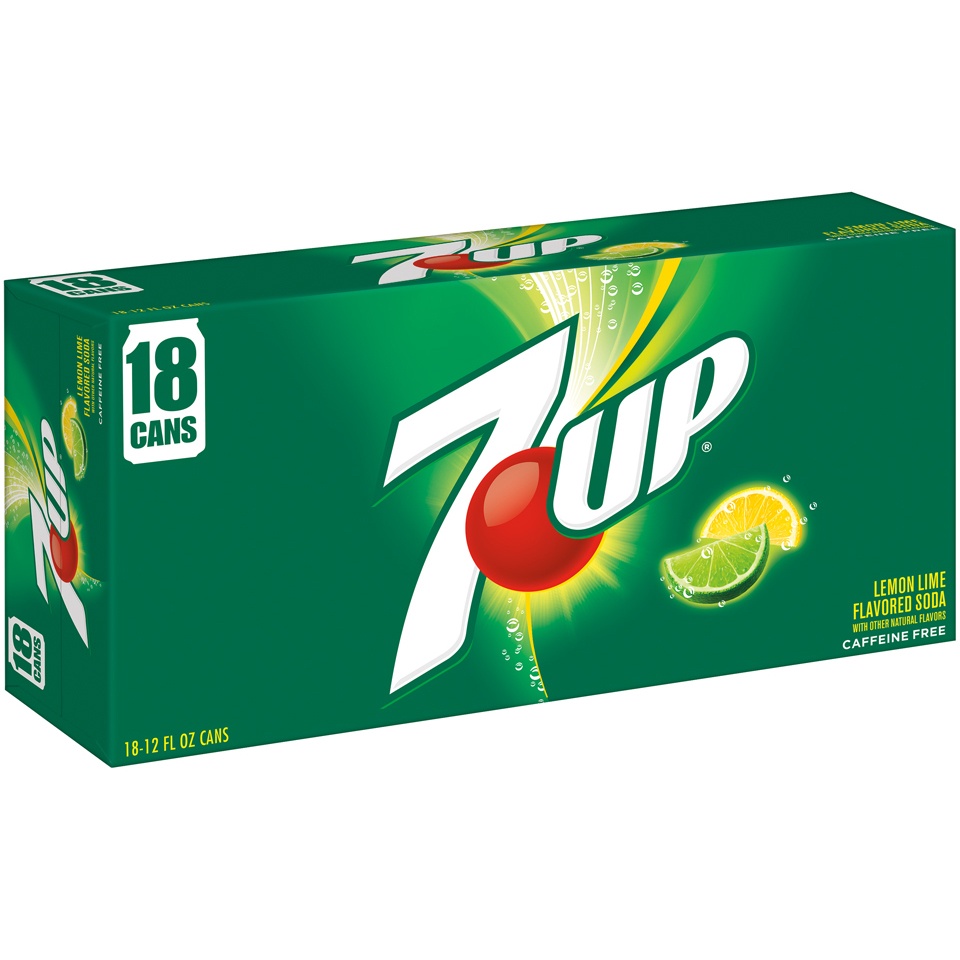 slide 3 of 3, 7UP Lemon Lime Soda- 18 ct, 18 ct