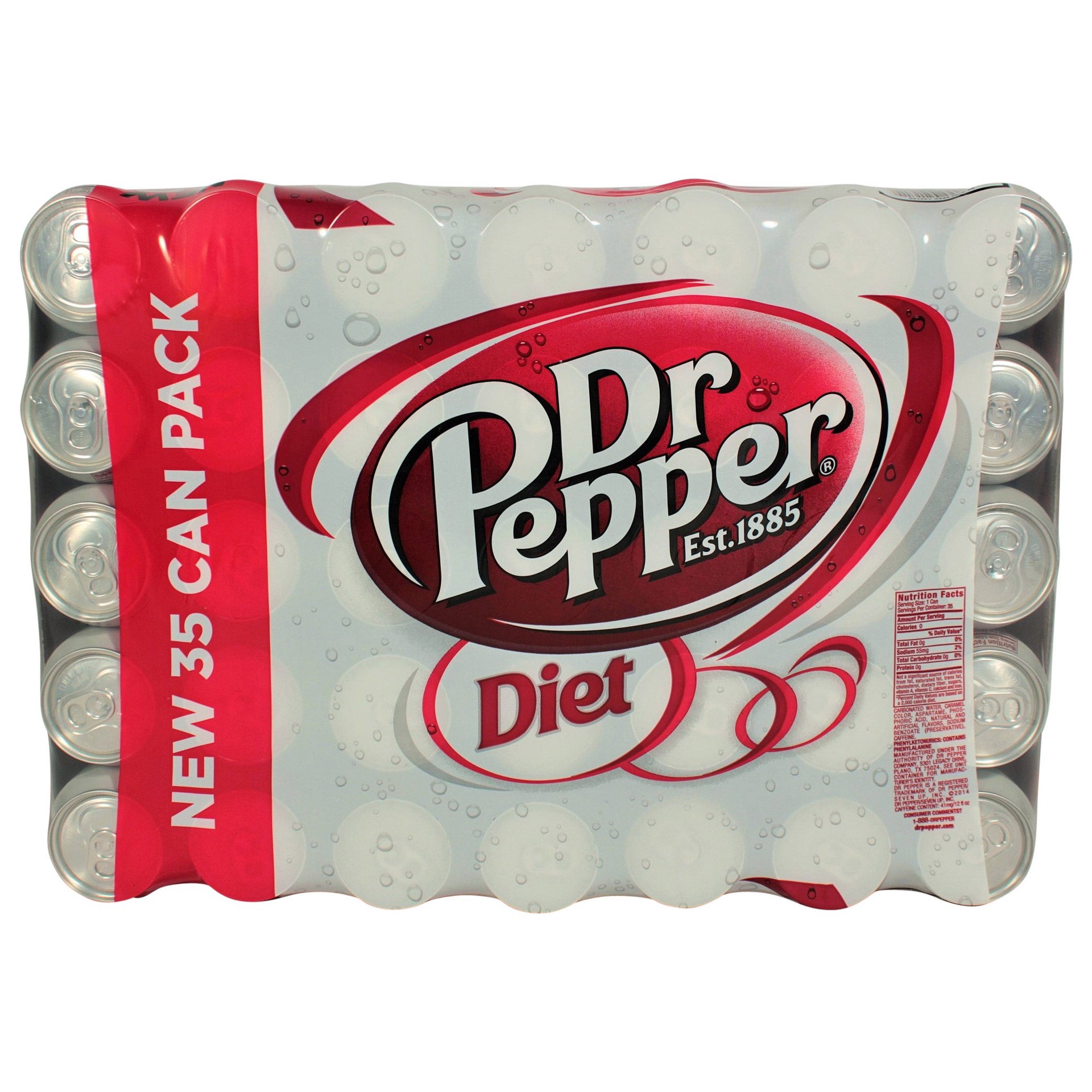 slide 1 of 1, Coca Cola Dr. Pepper Diet, 12 oz, 35 count, 