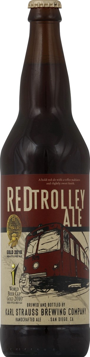 slide 4 of 4, Karl Strauss Brewing Company Ale, Handcrafted, Irish-Style Red, 22 oz btl