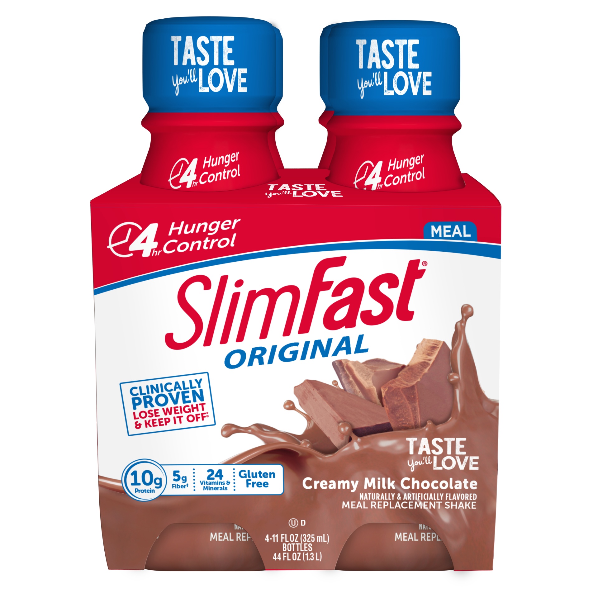 slide 1 of 6, SlimFast Original Ready to Drink Meal Replacement Shake, Creamy Milk Chocolate, 4 ct; 11 fl oz