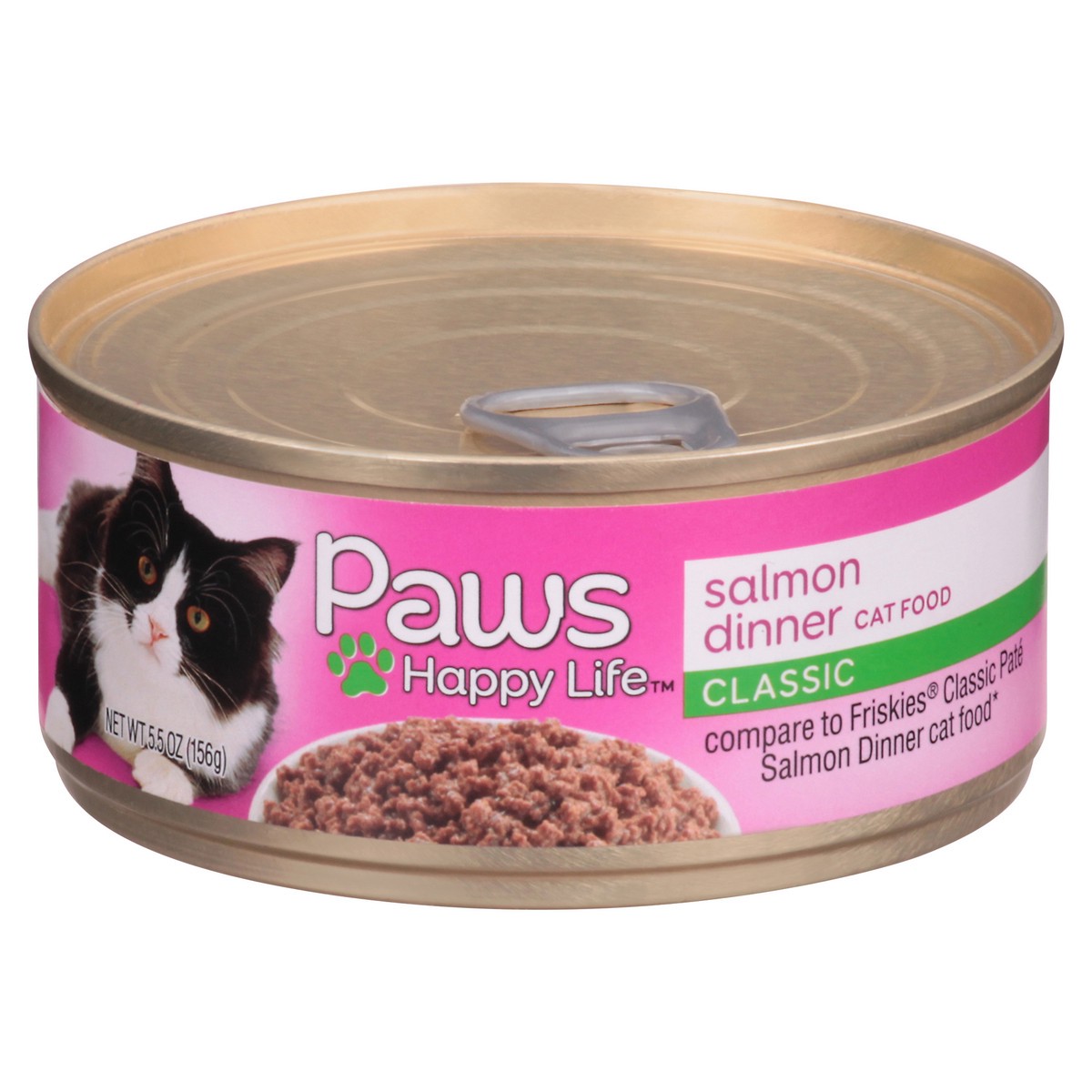 slide 1 of 9, Paws Happy Life Classic Salmon Dinner Cat Food 5.5 oz, 5.5 oz