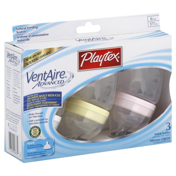 slide 1 of 9, Playtex Baby VentAire Complete Tummy Comfort Baby Bottle, 3 ct