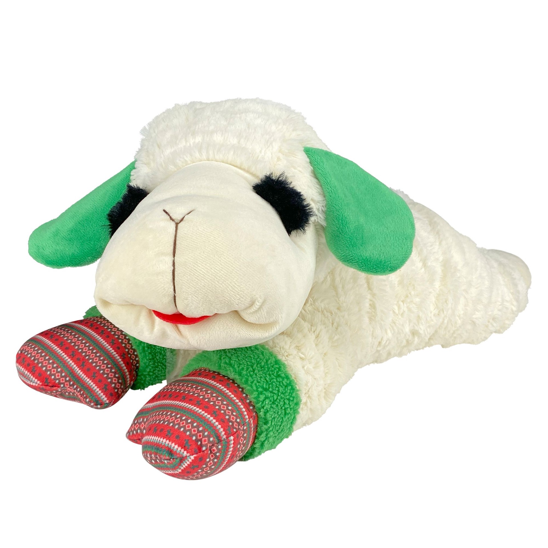 slide 1 of 1, Multipet® Holiday Jumbo Lamb Chop With Mittens Dog Toy, 1 ct