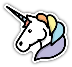 Stickers Northwest Vinyl Sticker - Unicorn Head
