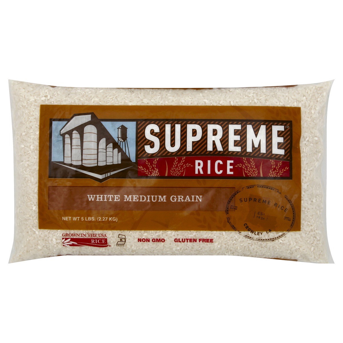 slide 1 of 5, Supreme Rice White Medium Grain, 5 lb