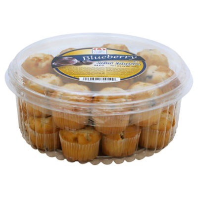 slide 1 of 4, Cafe Valley Mini Blueberry Muffins, 21 oz