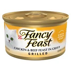 Purina Fancy Feast Grilled Wet Cat Food Chicken and Beef in Wet Cat Food Gravy