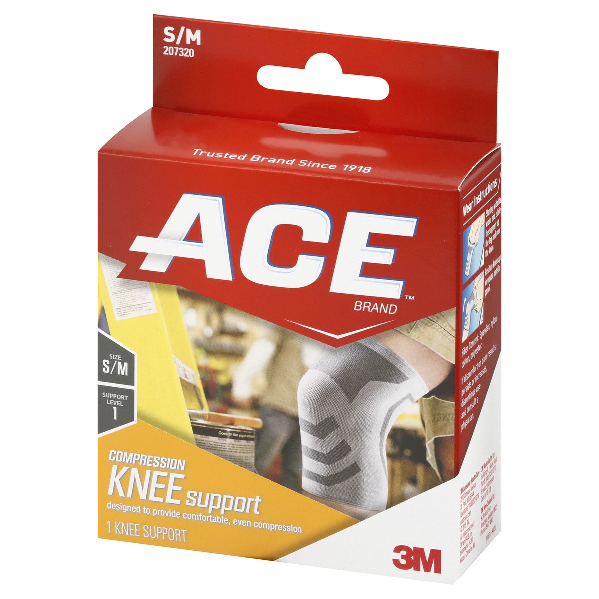 slide 6 of 9, Ace Compression Knee Support - Size Small & Medium, 1 ct