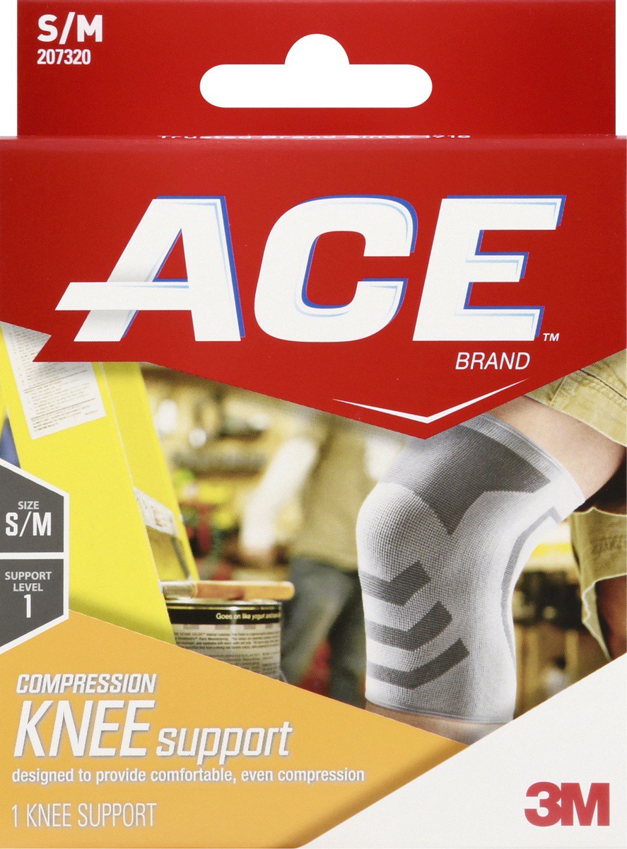 slide 8 of 9, Ace Compression Knee Support - Size Small & Medium, 1 ct