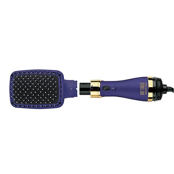 slide 2 of 3, Hot Tools Signature Series One-Step Detachable Straight Dry Paddle Brush, Purple, 1 ct