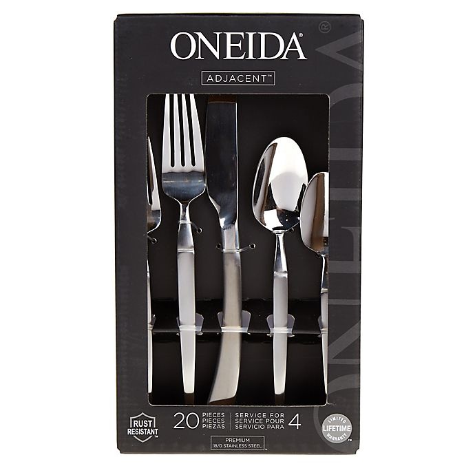 slide 6 of 9, Oneida Adjacent Satin Flatware Set, 20 ct