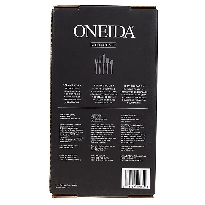 slide 8 of 9, Oneida Adjacent Satin Flatware Set, 20 ct