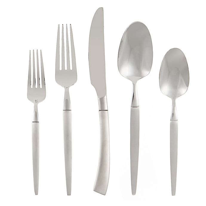 slide 1 of 9, Oneida Adjacent Satin Flatware Set, 20 ct