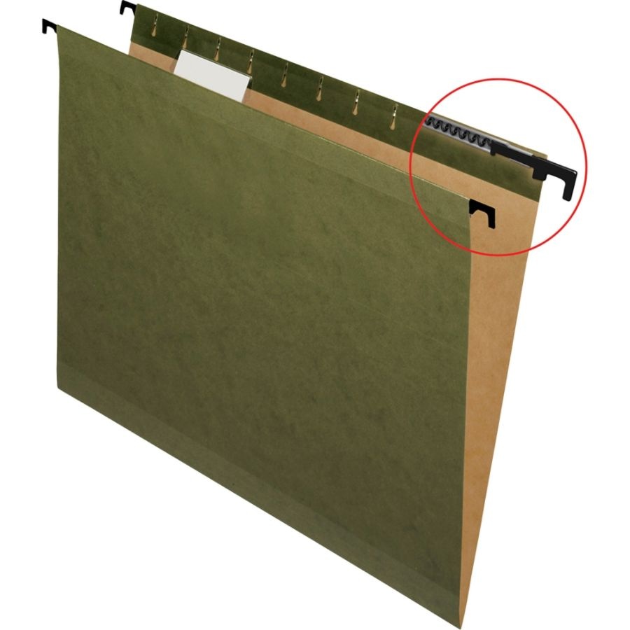 slide 4 of 4, Pendaflex SureHook Poly Laminate Reinforced Hanging Folders, Letter, Green, 20/Box, 20 ct