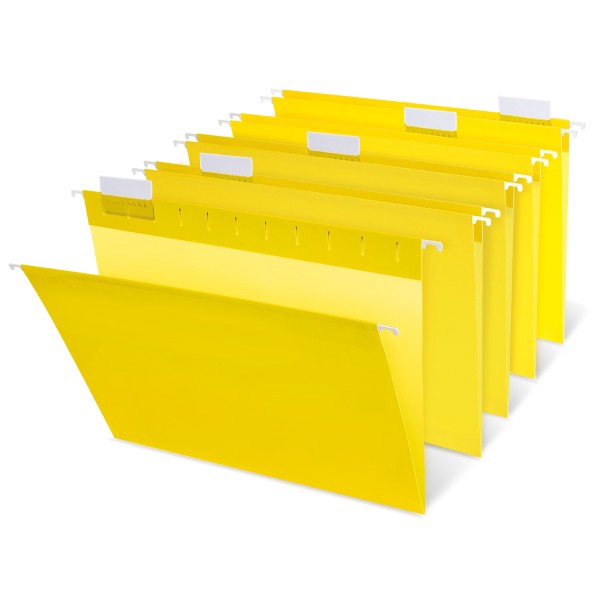 slide 3 of 3, Office Depot Brand Hanging Folders, Letter Size, Yellow, Box Of 25, 25 ct