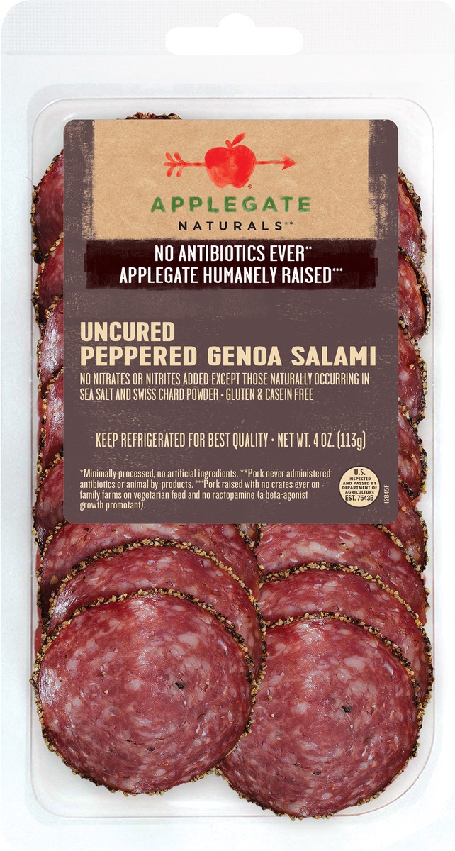 slide 2 of 7, Applegate Salami, 4.0 oz