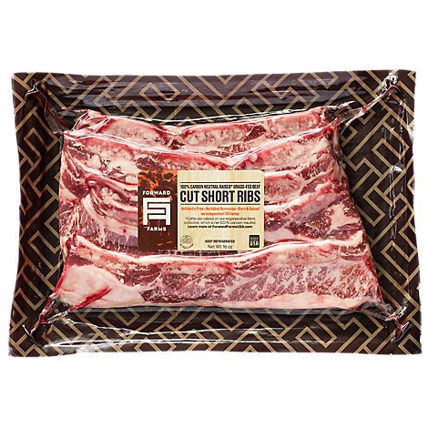 slide 1 of 1, Beef Short Ribs Fresh Grass Fed - 16 Oz, 16 oz