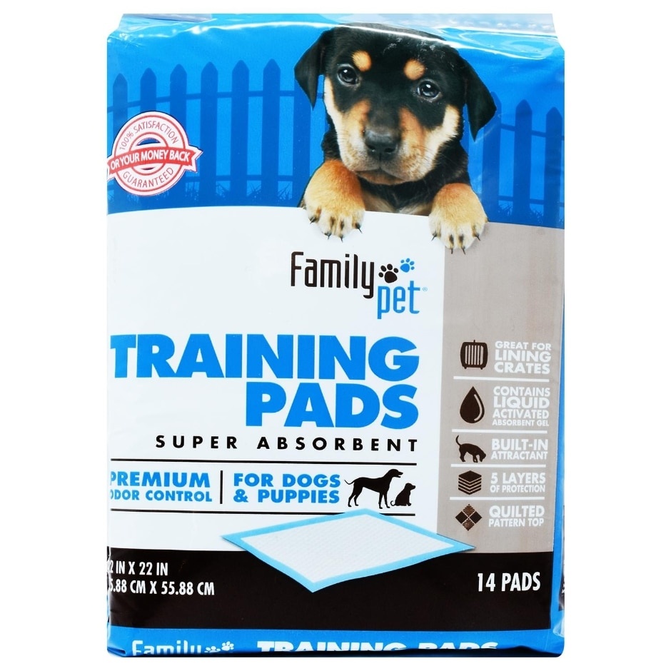 slide 1 of 1, Family Pets Large Training Pads, 14 ct