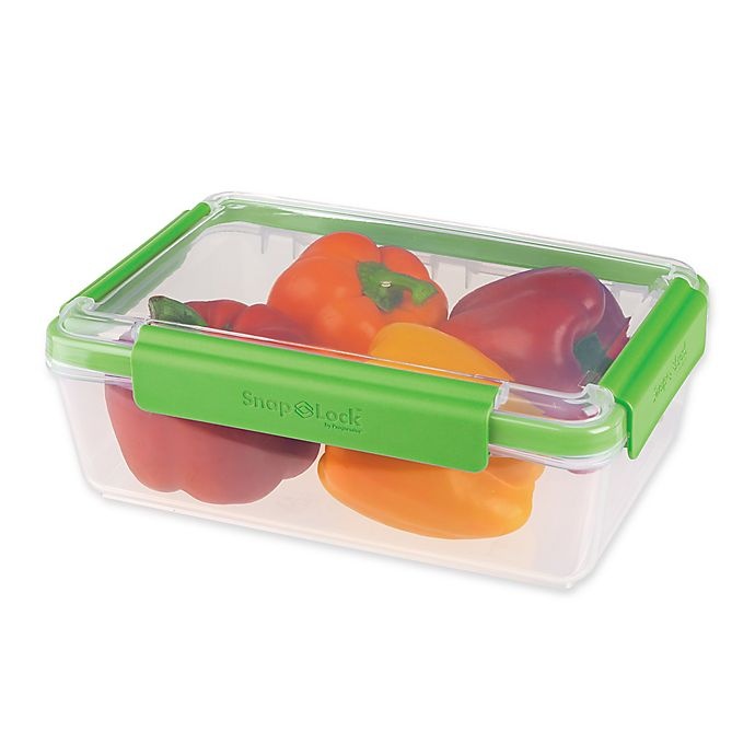 slide 2 of 3, Progressive SnapLock Rectangular 12-Cup Food Storage Container - Green, 1 ct