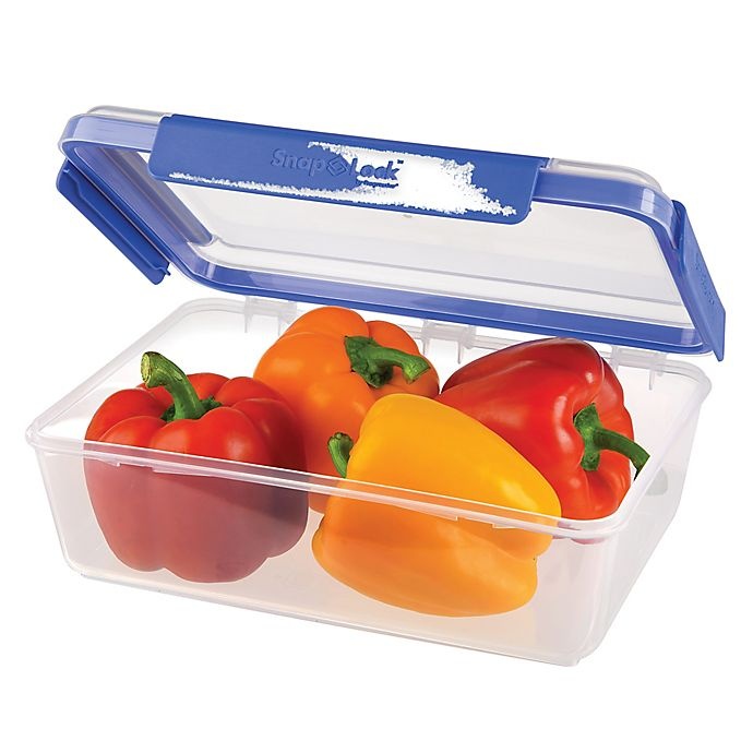 slide 3 of 3, Progressive SnapLock Rectangular 12-Cup Food Storage Container - Blue, 1 ct