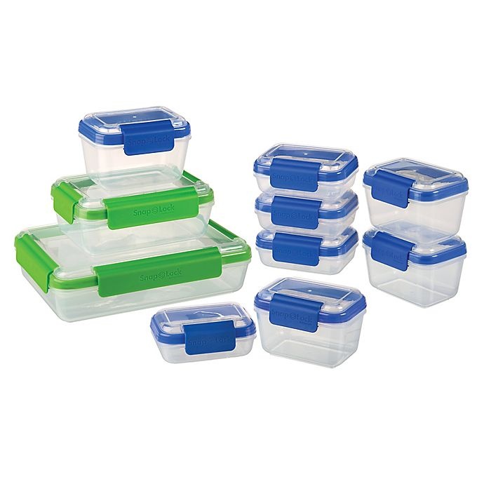 slide 2 of 4, Progressive SnapLock Container Set - Blue/Green, 20 ct